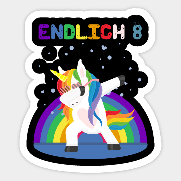 8th birthday unicorn Sticker by NI78